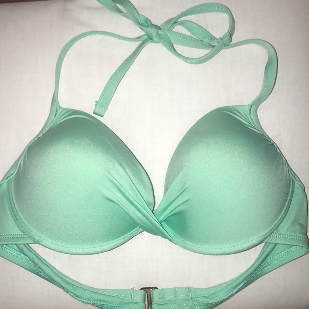 Green Push Up Bikini Top